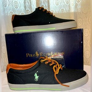 Polo by Ralph Lauren with extra pair of shoe laces. New in the box!